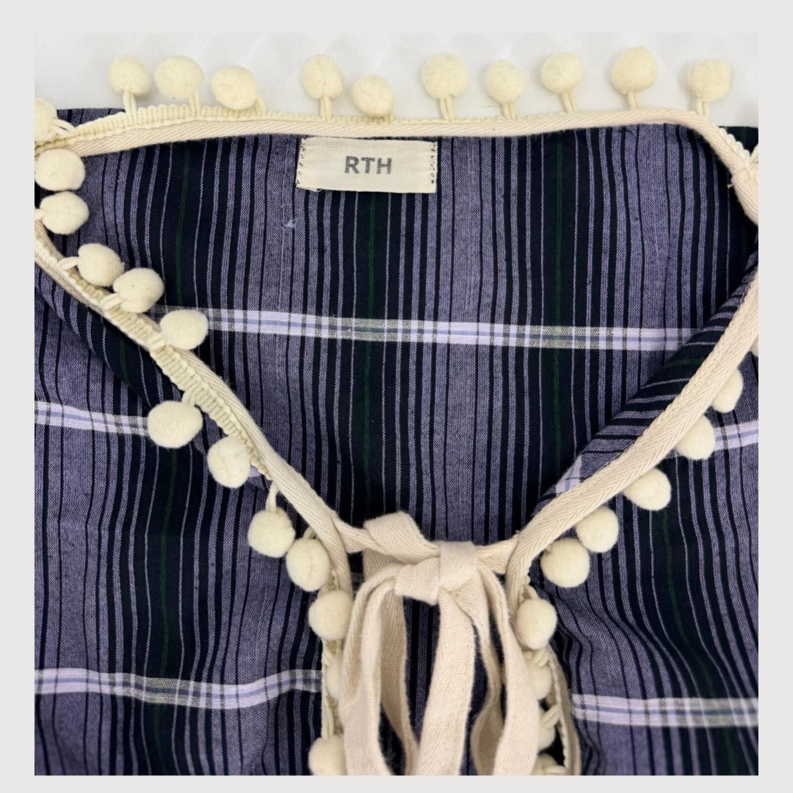 Other RTH Shop Pom Pom Cotton Caftan O/S Size ONE SIZE - 5 Thumbnail