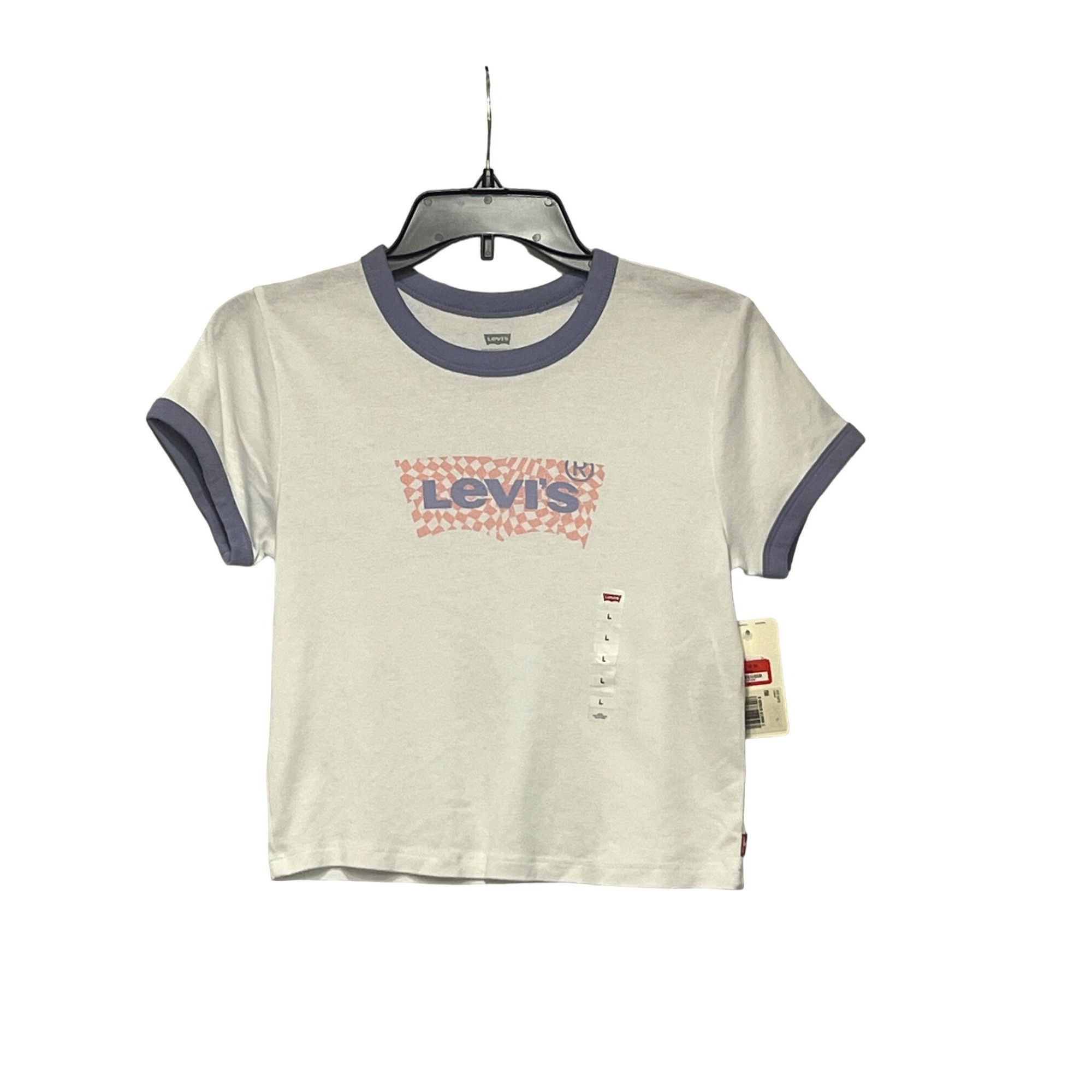 Levi's Levi's Women's Cropped Graphic Ringer Logo T-Shirt, L Size L / US 10 / IT 46 - 4 Thumbnail