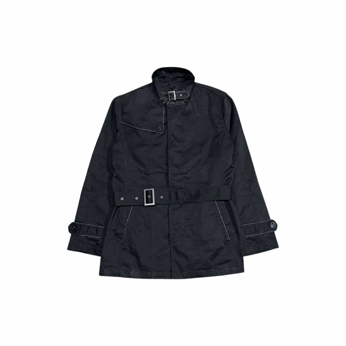 Japanese Brand × Mossimo × Vintage 🔥Sick Y2K Vintage Mossimo Trench Coat Jacket Bondage Belted Size US M / EU 48-50 / 2 - 3 Thumbnail