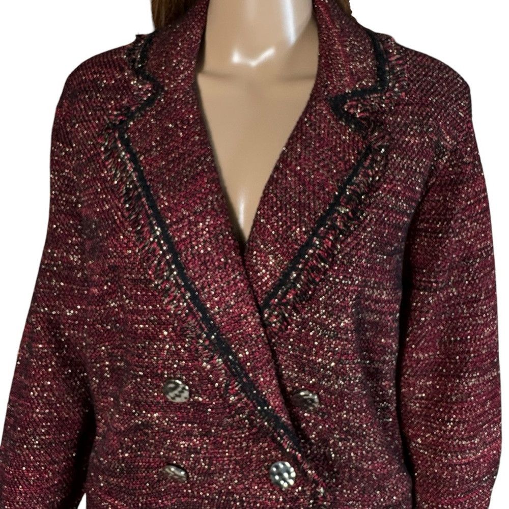 Chicos New Chico's Tweed Lurex Cardigan Sweater Size 3 US XL Size XL / US 12-14 / IT 48-50 - 3 Thumbnail