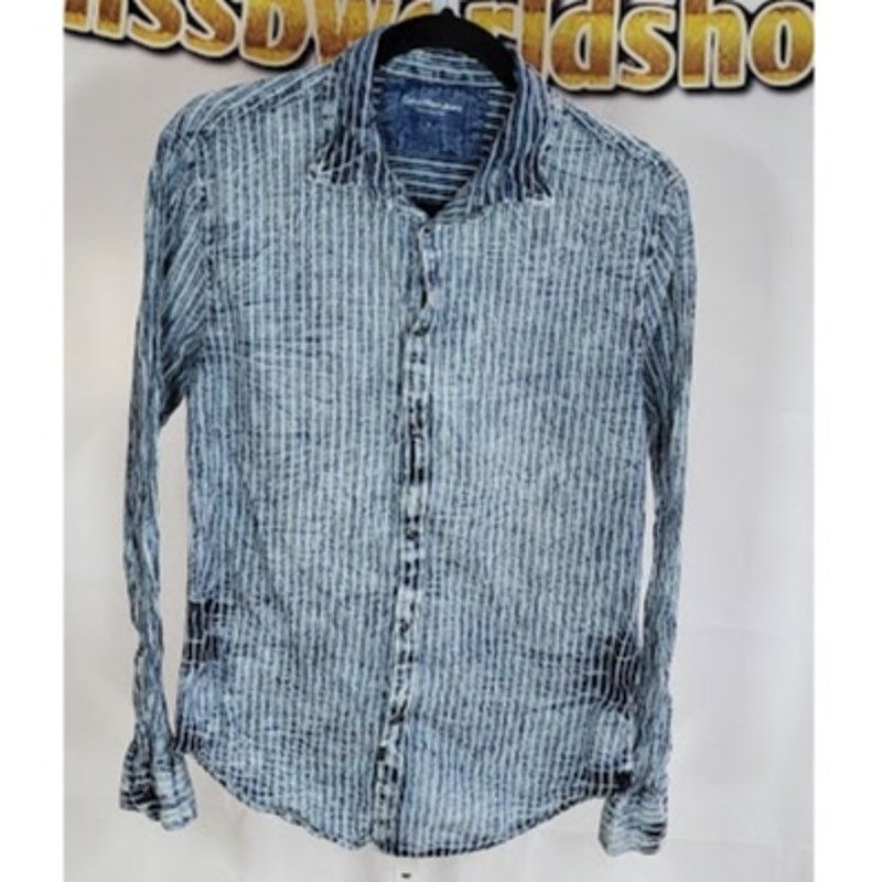 Calvin Klein Calvin Klein Jeans Men Blue Striped Button Down Shirt Size S Size US S / EU 44-46 / 1 - 1 Thumbnail