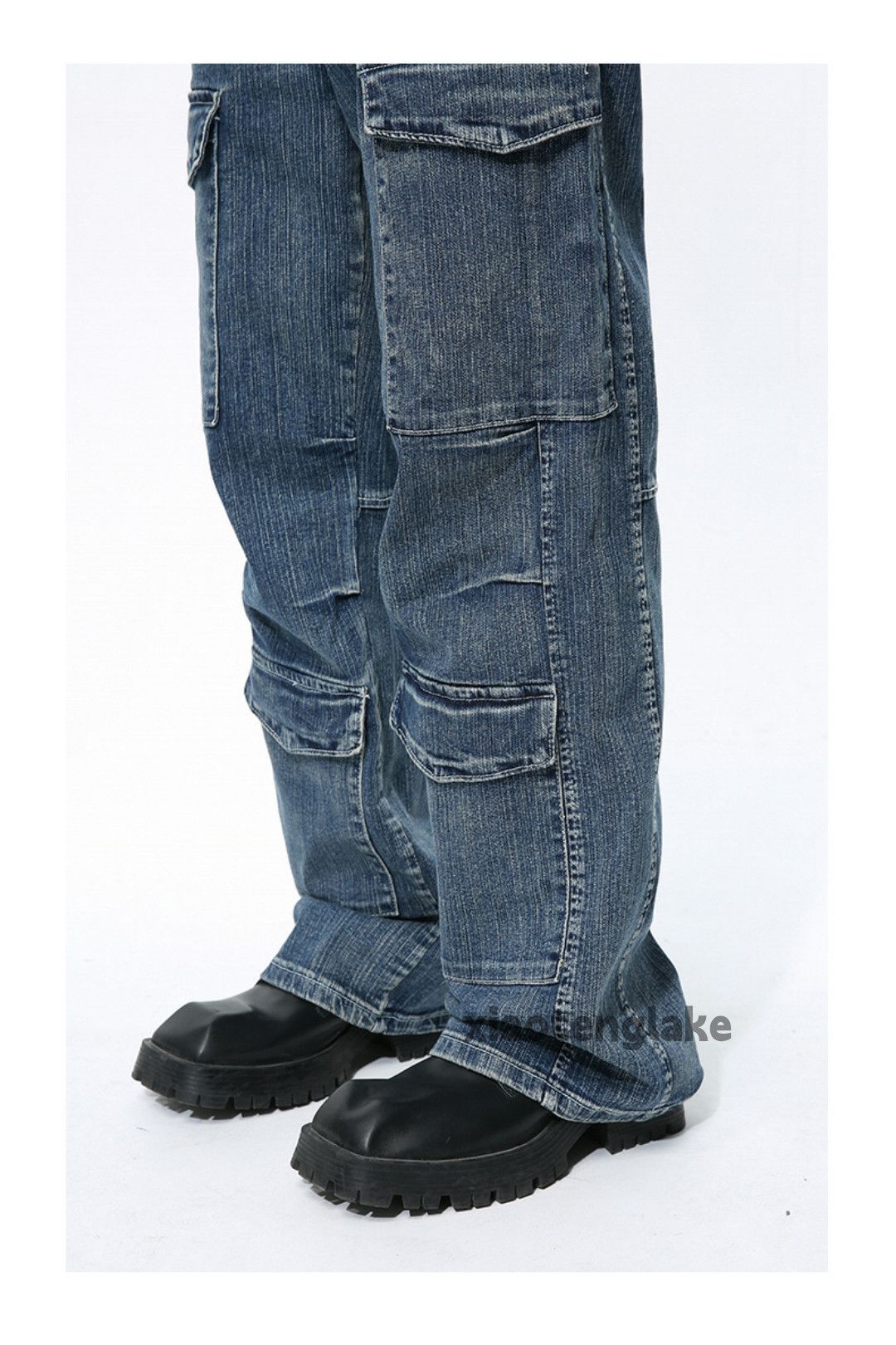Jean × Vintage washed faded loose baggy skate outdoor cargo jeans Size US 32 / EU 48 - 7 Thumbnail