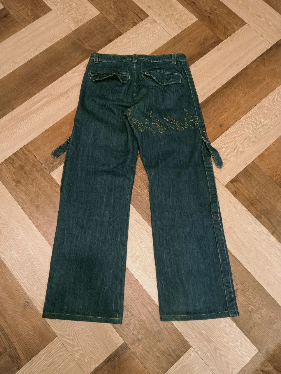 Lad Musician LAD MUSICIAN FLAME BONDAGE DENIM PANTS Size US 32 / EU 48 - 8 Thumbnail