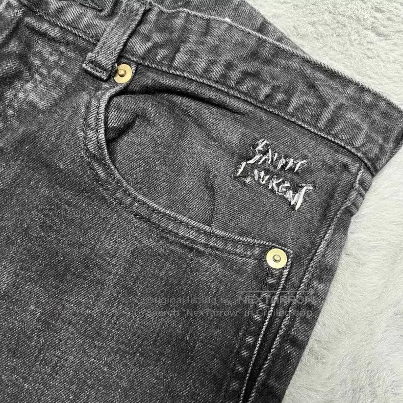 Saint Laurent Paris Saint Laurent Paris Embroidered Denim Jeans i Size US 30 / EU 46 - 5 Thumbnail