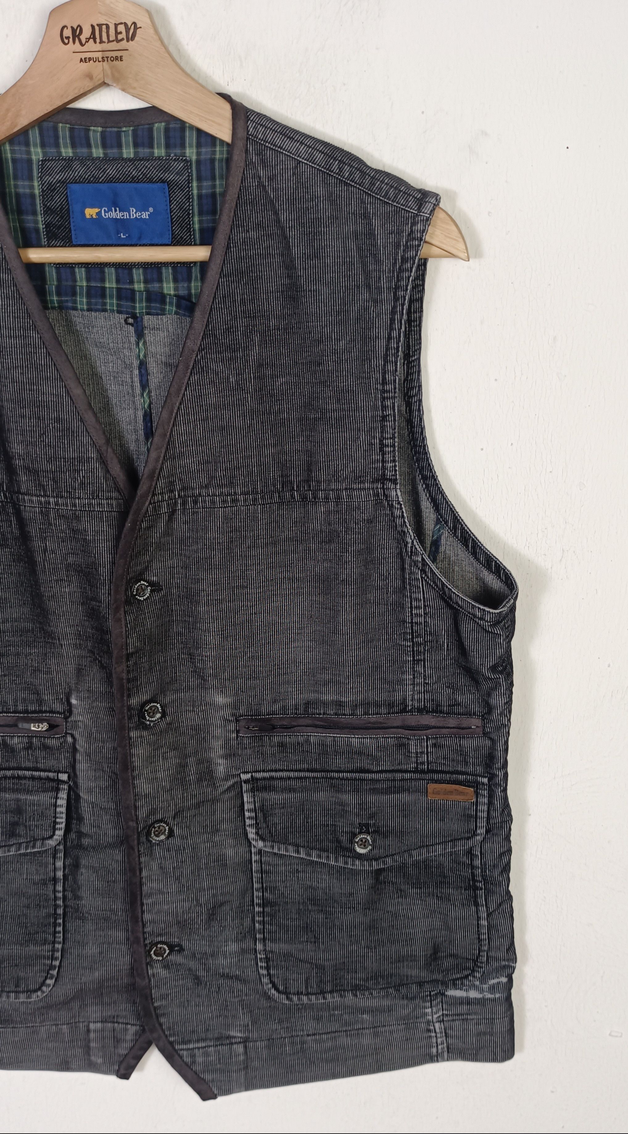 Golden Bear Golden Bear Coduroy Denim Flannel Linned Overvest Size US M / EU 48-50 / 2 - 5 Thumbnail