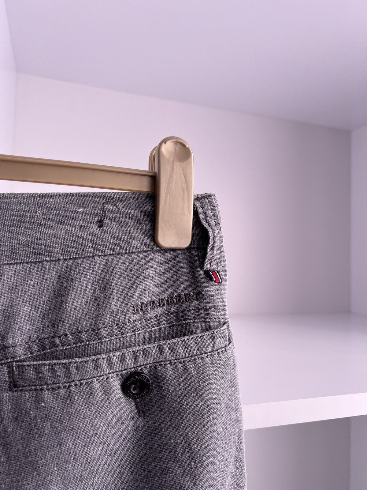 Burberry × Vintage Vintage Burberry Established 1856 gray cotton pants Size US 34 / EU 50 - 11 Thumbnail