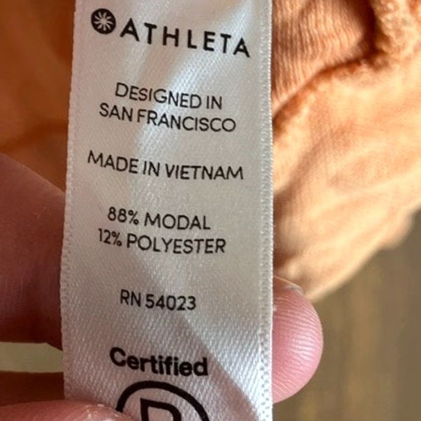 Athleta Athleta Sweater Orange Coaster Luxe Recover Modal Blend Small Womens Crew Neck Long Sleeve Pullover Knit Solid Fall Winter Casual Workwear Size S / US 4 / IT 40 - 7 Thumbnail