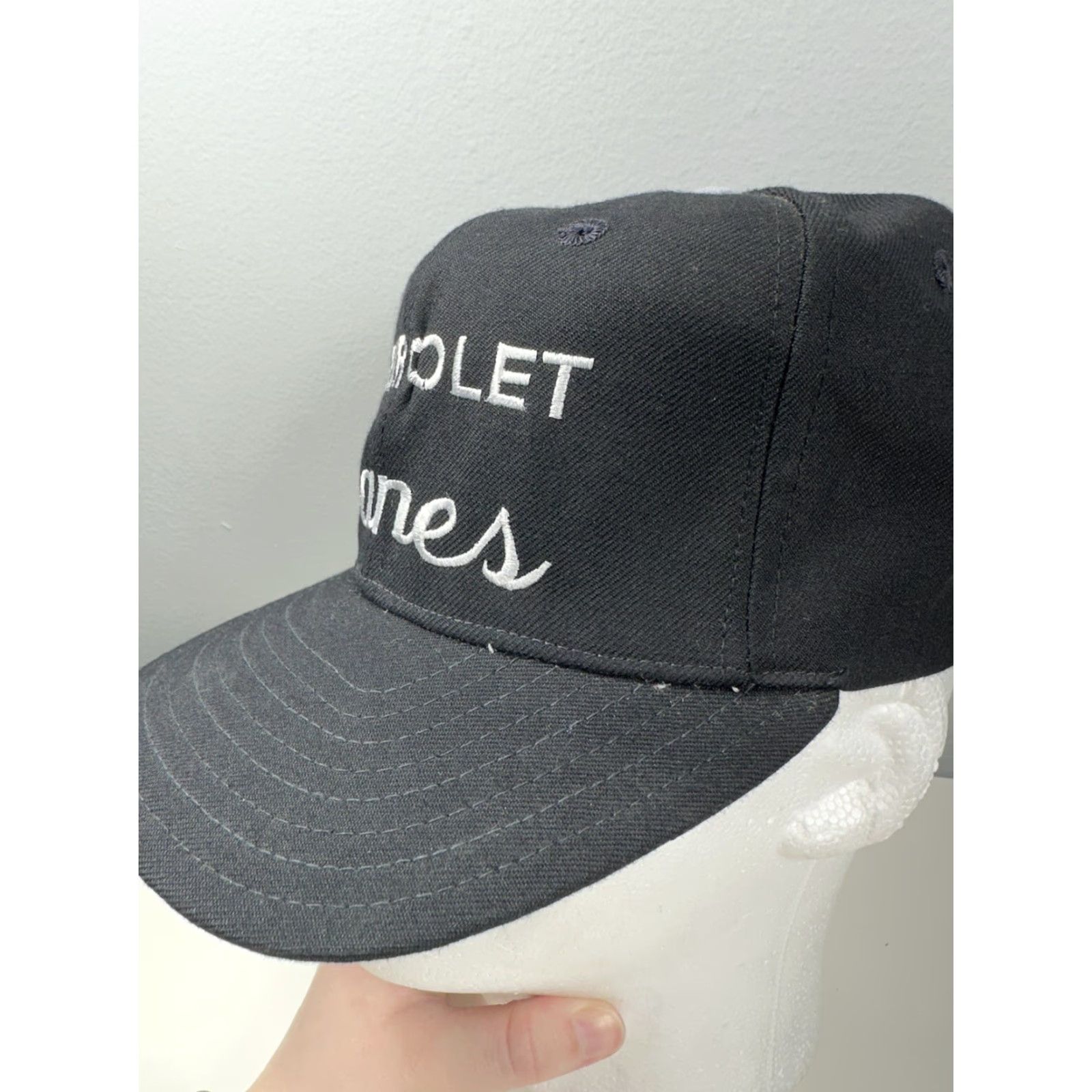 New Era VINTAGE 90s Chevrolet Hanes New Era Pro Snapback Hat Made in USA Black M/L Size ONE SIZE - 3 Thumbnail