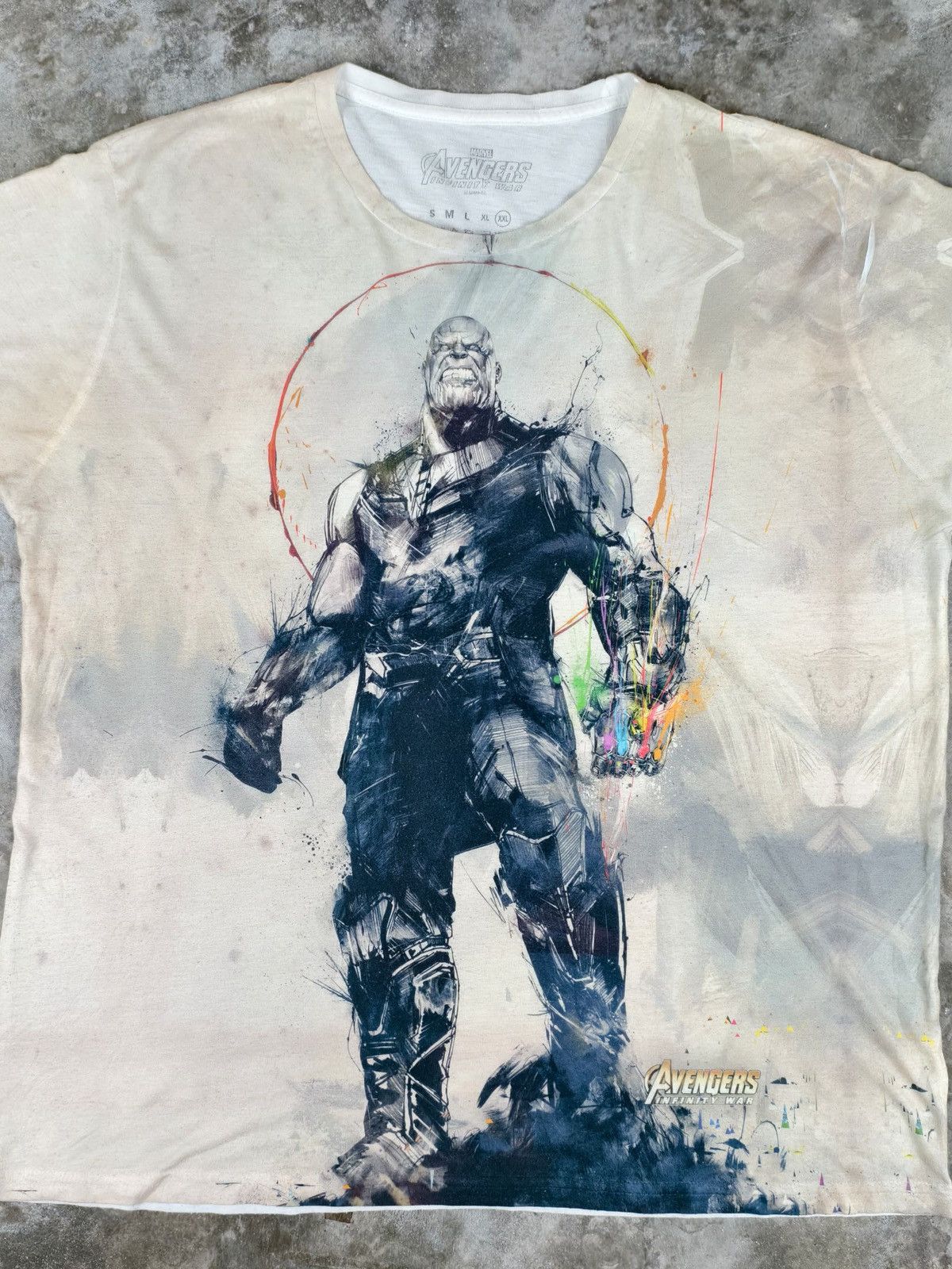 Marvel Comics Avenger Infinity War Thanos Battle Stance White T-Shirt Size US XXL / EU 58 / 5 - 4 Thumbnail