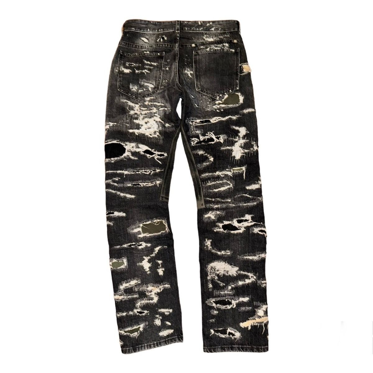 Givenchy Matthew Williams Jeans In Destroyed Denim Moleskin