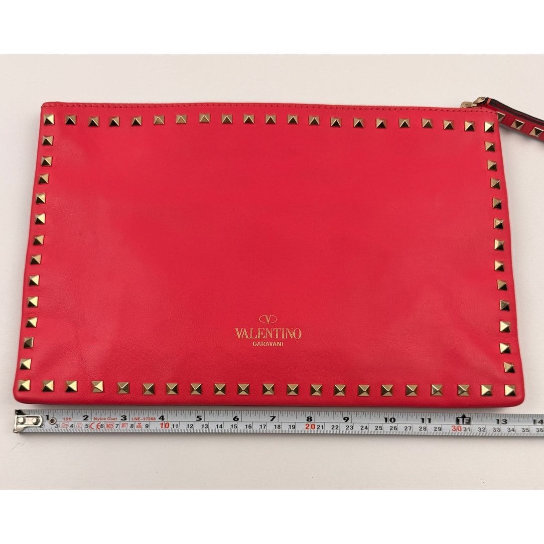 Valentino Valentino Nappa Leather Rockstud Large Clutch Bag Size ONE SIZE - 11 Thumbnail