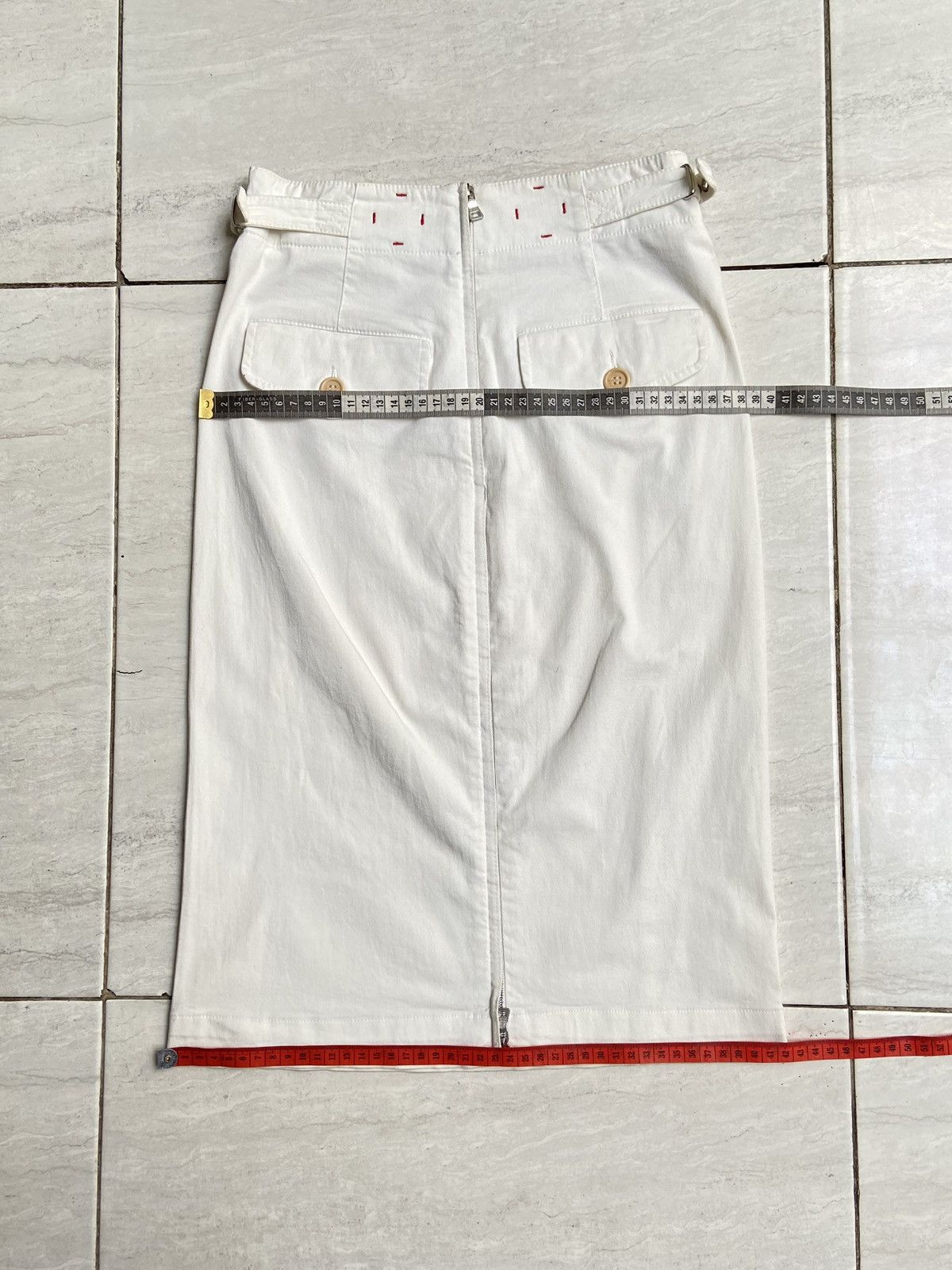 Prada PRADA White Midi Skirt Size 23" - 12 Thumbnail