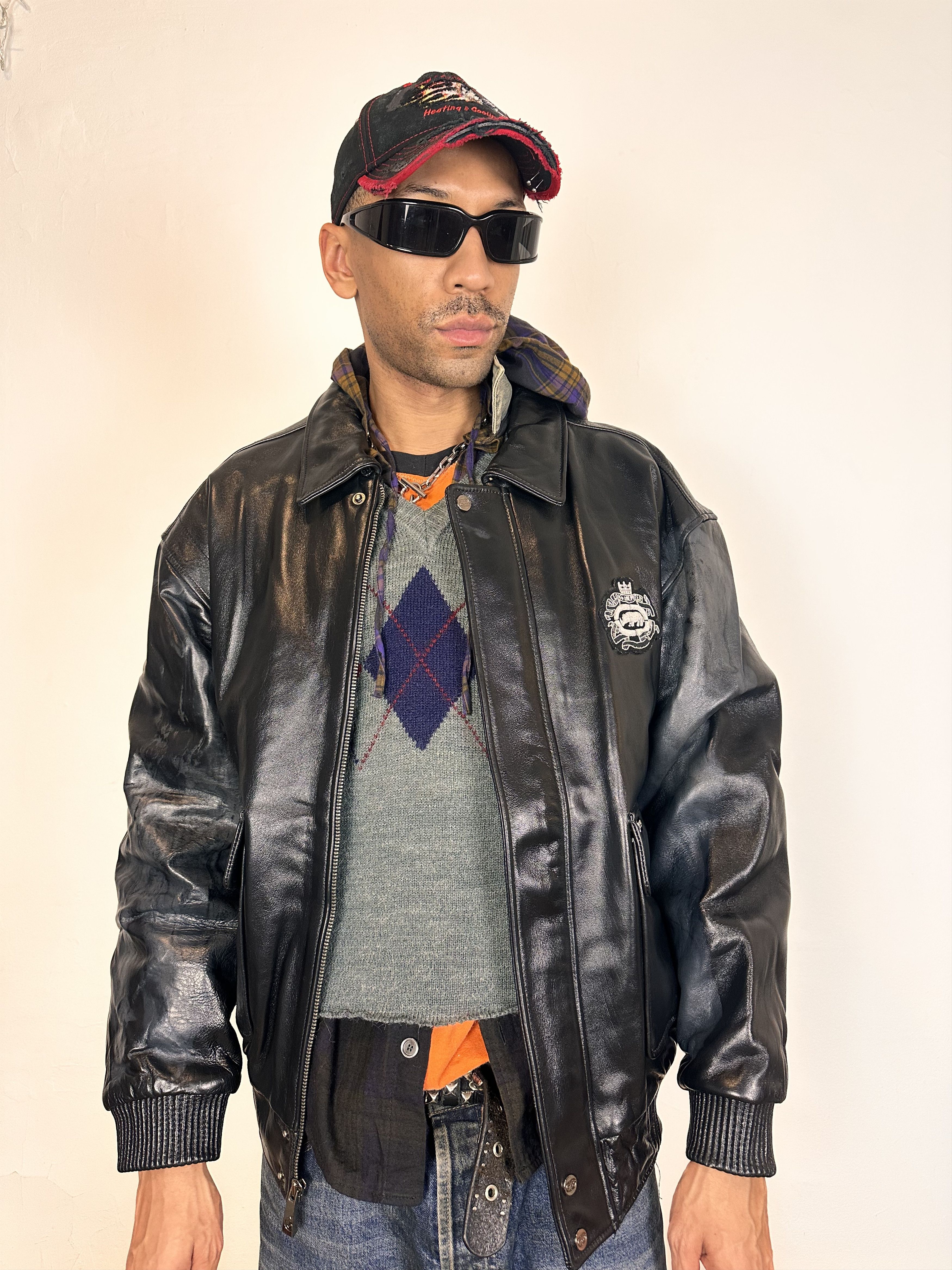 Ecko Unltd. Vintage Ecko Unlimited Black Leather Bomber Jacket - XXL Size US XXL / EU 58 / 5 - 2 Thumbnail