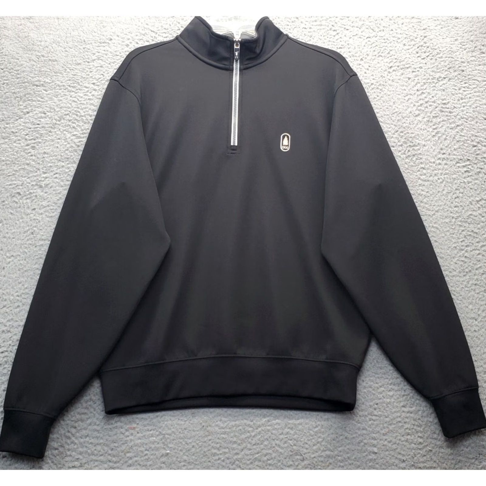 Logo 7 F&G Tech Golf Sweatshirt Mens M Black 1/4 Zip Performance Stretch Crest Logo Shirt Pullover Outdoor Mens Size M Black Size US M / EU 48-50 / 2 - 2 Thumbnail