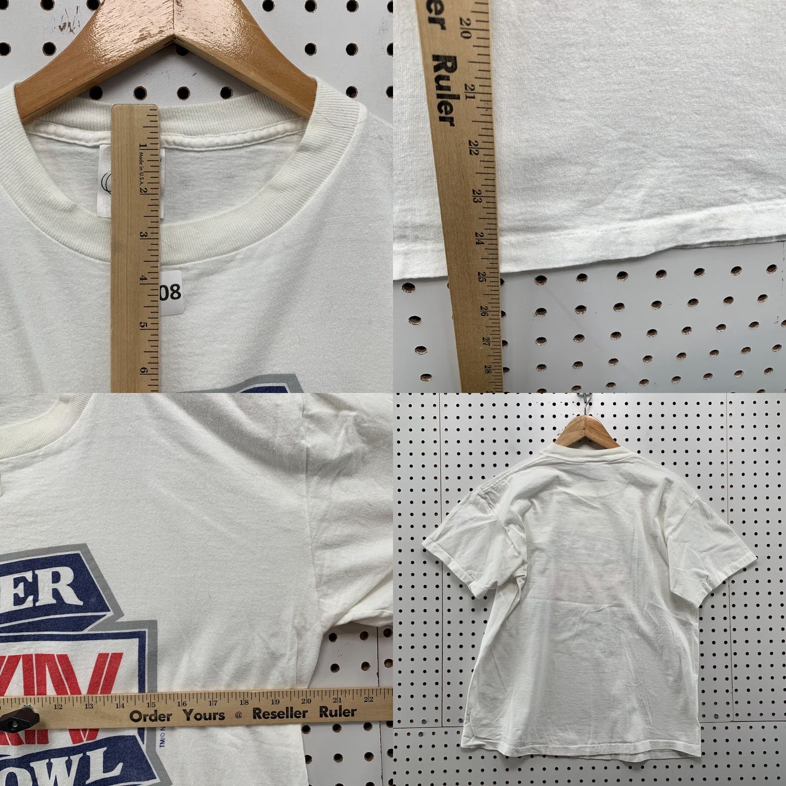 NFL VINTAGE NFL Super Bowl XXIV Shirt White Mens L USA 20.5x25 80s Single Stitch Nike? Size US L / EU 52-54 / 3 - 9 Thumbnail
