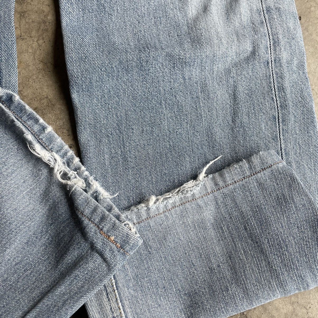 Lee 🔥Vintage Lee Riders Stoned Washed Ripped Distress Jeans Size US 31 - 7 Thumbnail