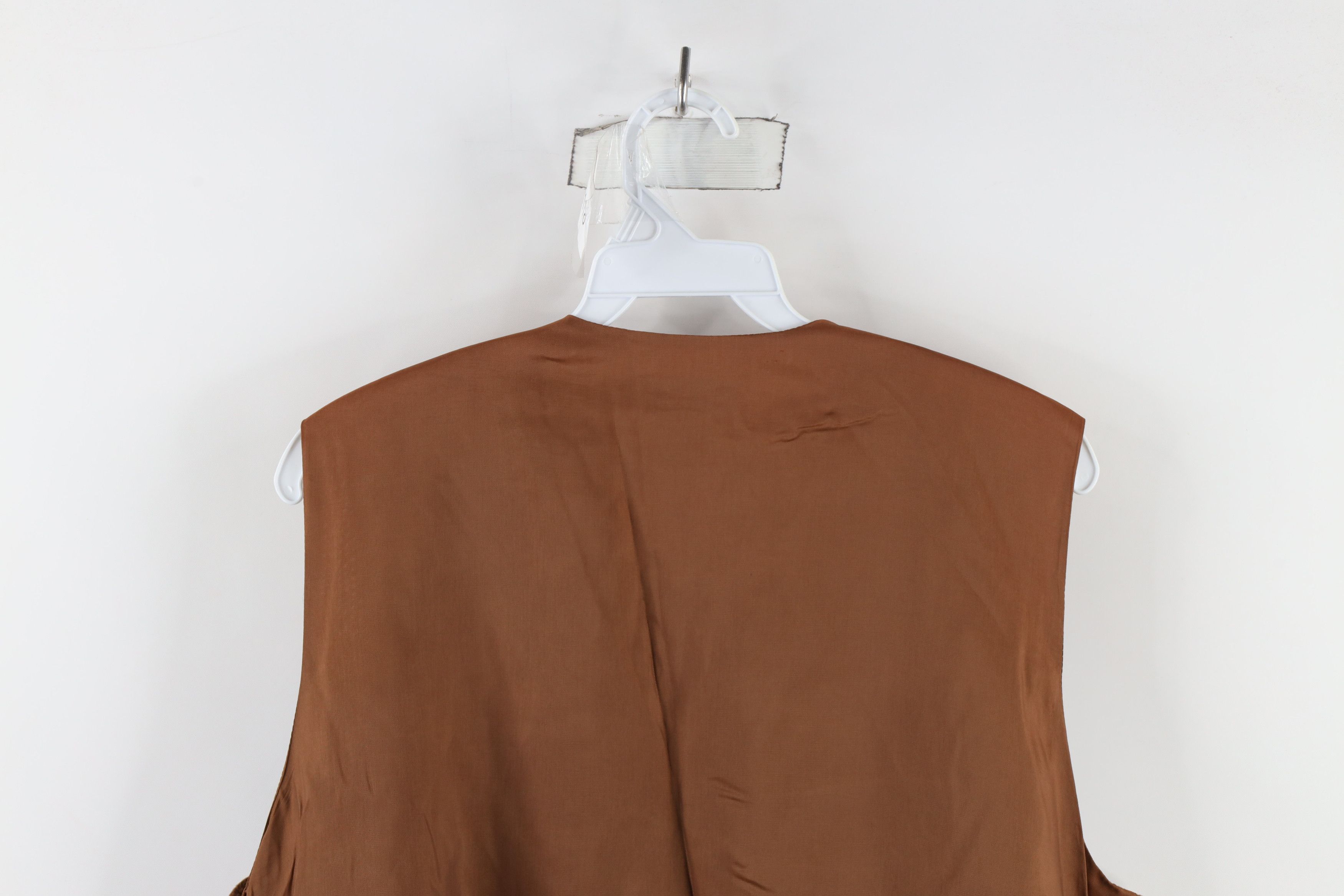 Vintage Vintage 90s Streetwear Cashmere Blend Buckle Back Vest Brown Size L / US 10 / IT 46 - 11 Thumbnail