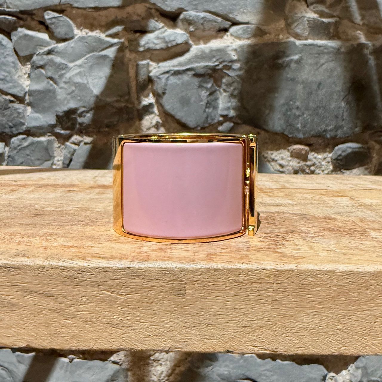 Hermes Hermès Pink Enamel Extra Wide Clic Clac Gold Plated Bracelet Size ONE SIZE - 7 Thumbnail