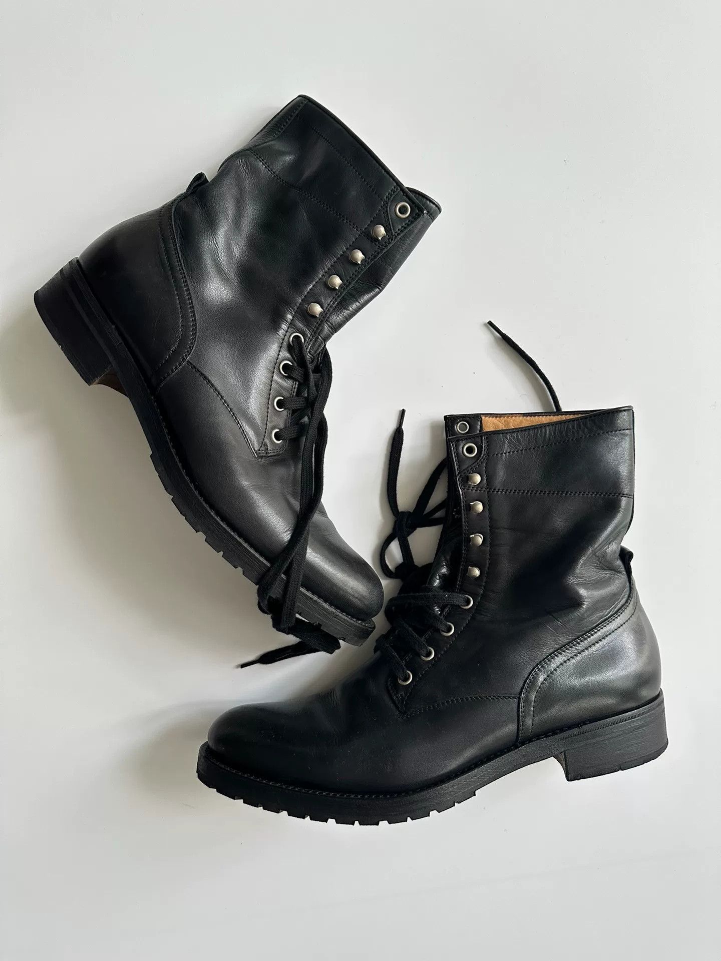 Dries Van Noten Dries Van Noten Black Military Boots Size US 9 / EU 42 - 1 Thumbnail