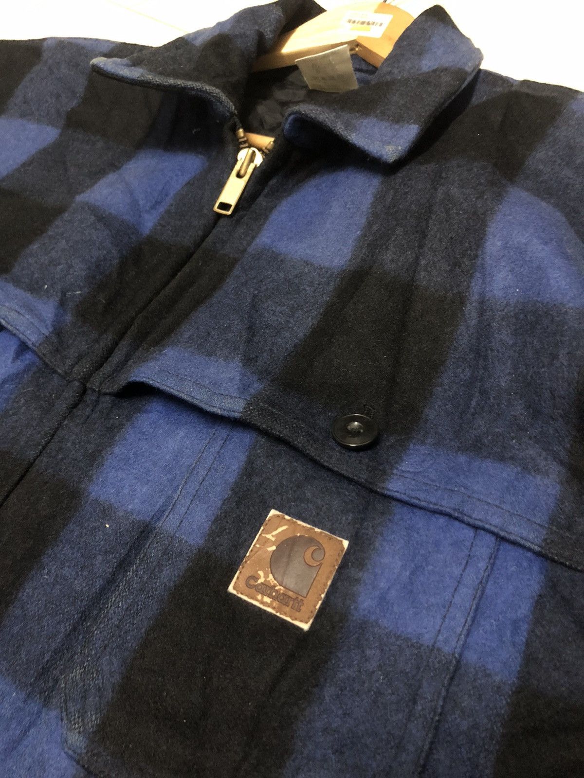 Carhartt Carhatt wool jacket wool BLU check 05055 842 Size US XL / EU 56 / 4 - 16 Thumbnail