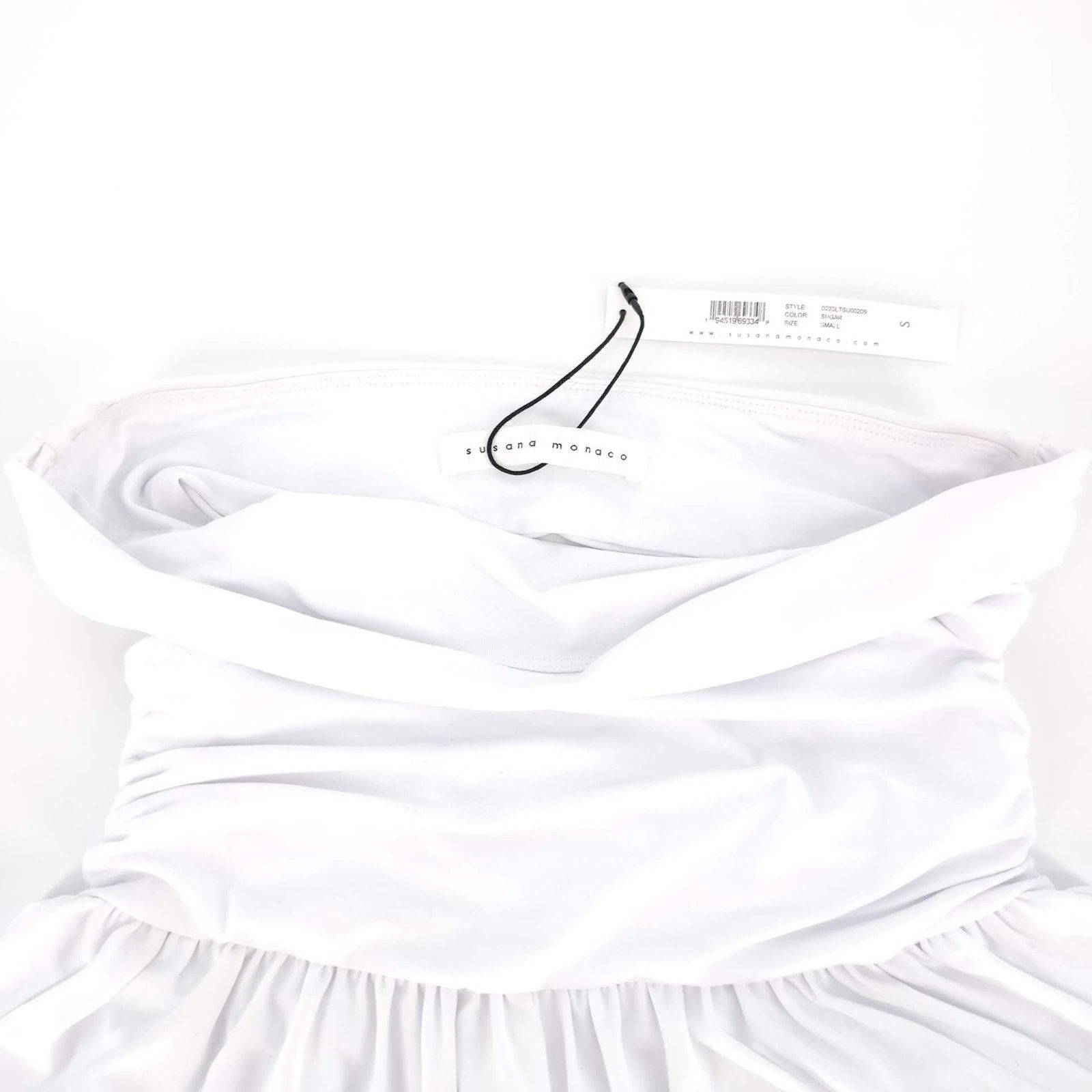 Susana Monaco Susana Monaco NWT White Cowl Neck Halter Romper -Size Small Size 28" / US 6 / IT 42 - 9 Thumbnail