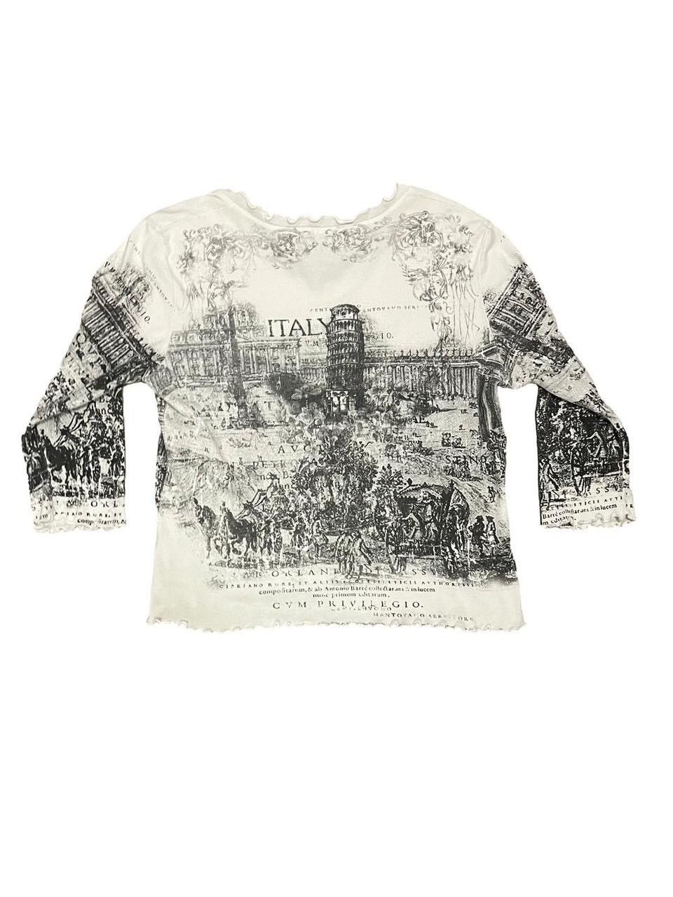 Other Italy Long Sleeve Shirt AOP Rhinestone Graphic Size L / US 10 / IT 46 - 5 Thumbnail