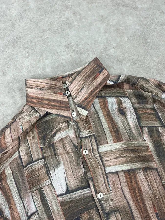 Dolce & Gabbana SS2002 Dolce & Gabbana Beige & Brown Abstract Shirt Size US L / EU 52-54 / 3 - 5 Thumbnail