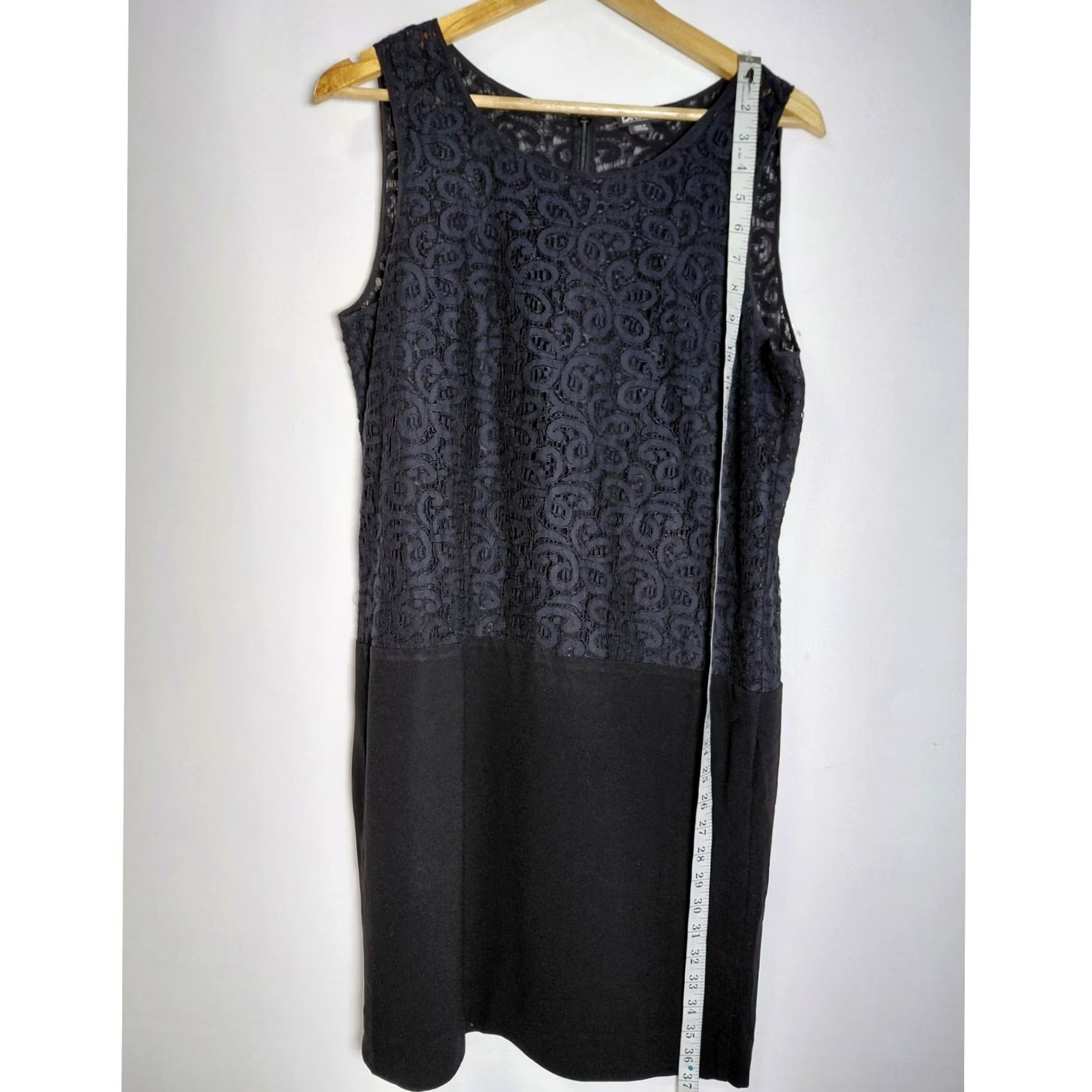 DKNY DKNY Black Sleeveless Dress Solid Polyester Shift Knee Length Women Size M Size M / US 6-8 / IT 42-44 - 6 Thumbnail