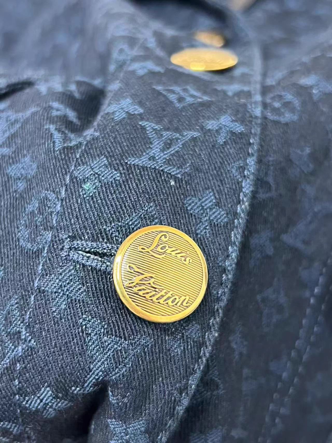 Louis Vuitton LV all over logo denim blazer Size XS / US 0-2 / IT 36-38 - 4 Thumbnail