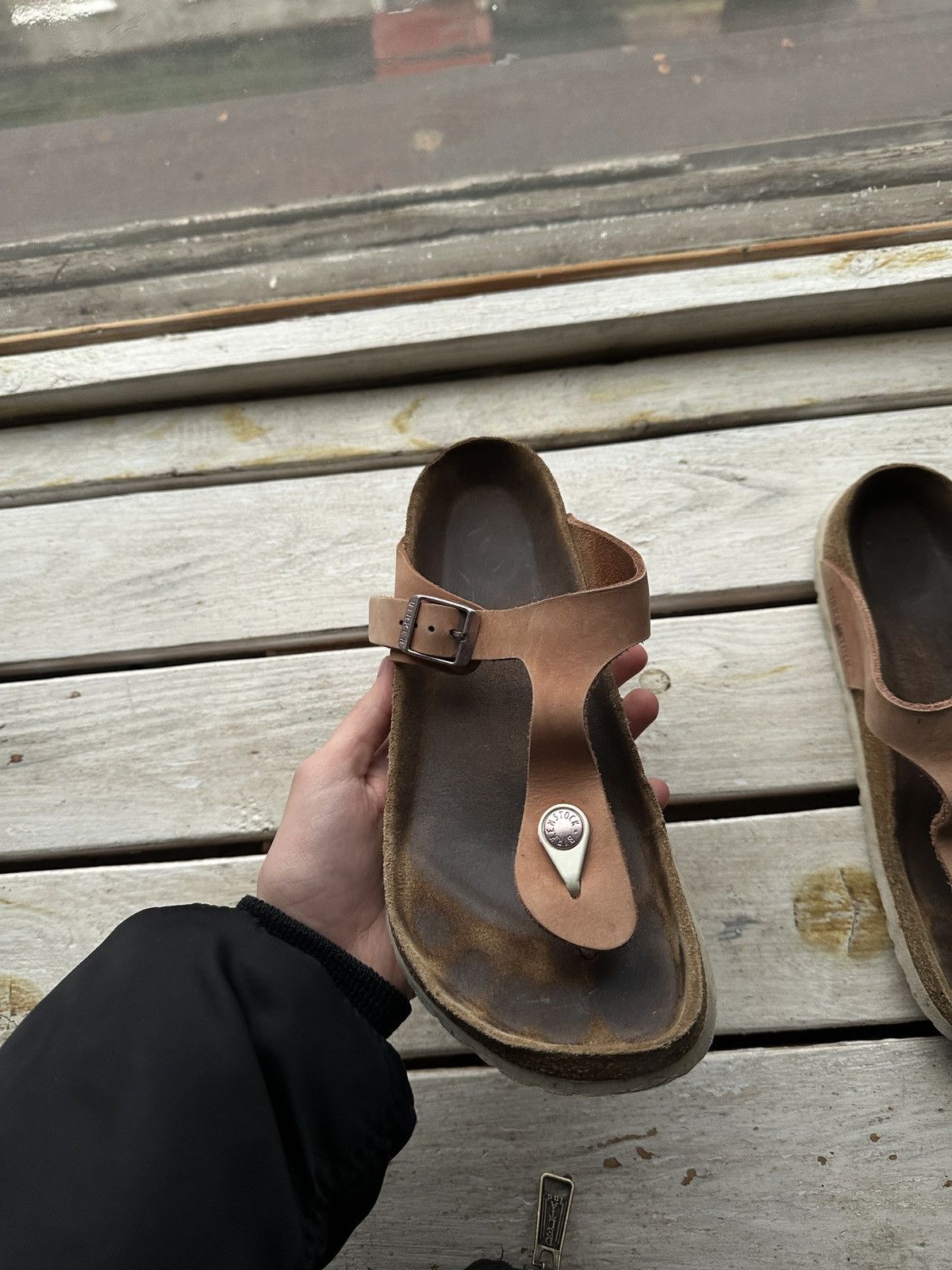 Birkenstock 🚨Vintage Birkenstock 38 silver Luxe Sandals rare slides Size US 7.5 / IT 37.5 - 3 Thumbnail