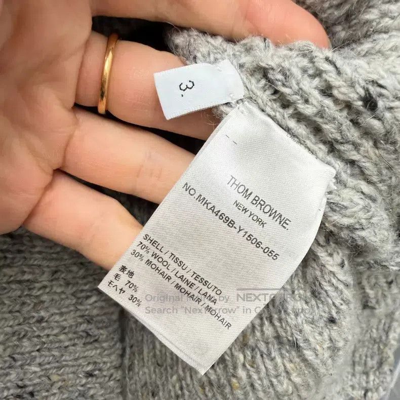 Thom Browne Thom Browne Classic Gray Mohair Wool Knit Sweater Size US L / EU 52-54 / 3 - 5 Thumbnail