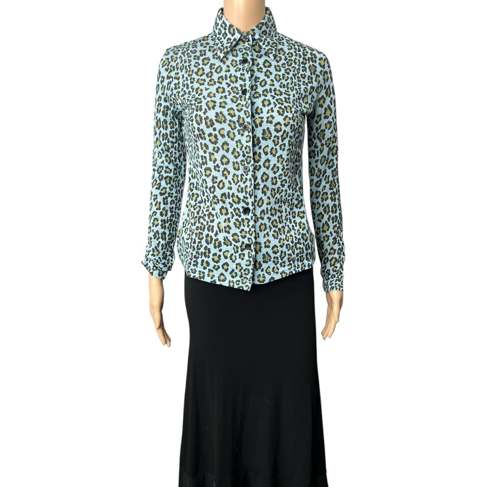 Fendi Fendi Vintage Leopard Print Button Down Blouse Size S / US 4 / IT 40 - 1 Thumbnail