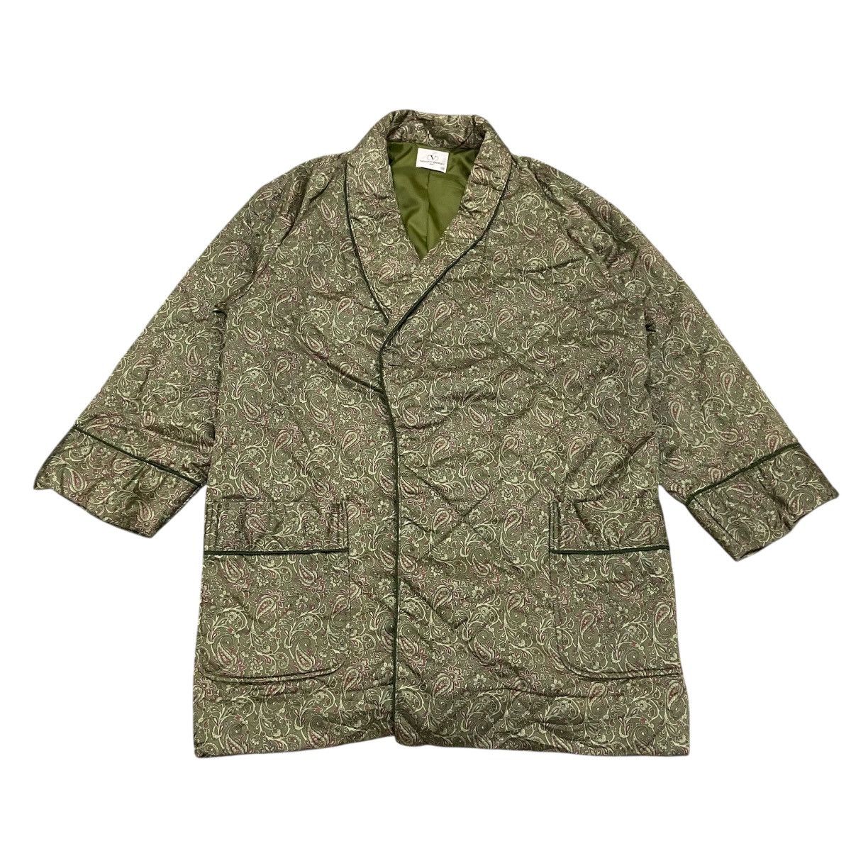 Valentino Vintage Valentino Garavani Body Paisley Quilted Robe Coat Size US M / EU 48-50 / 2 - 1 Thumbnail