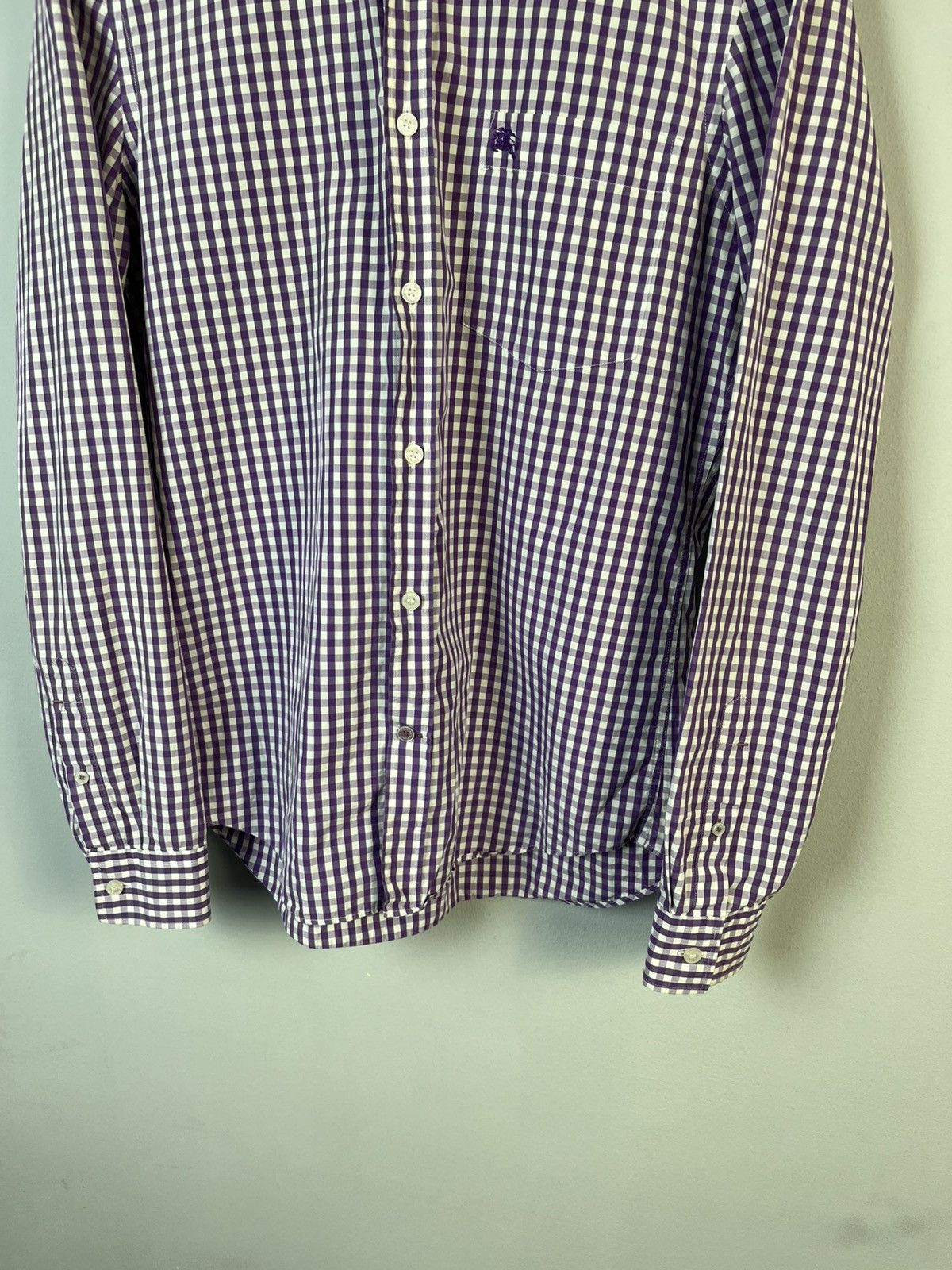Burberry Brit Luxury Plaid Cotton Long Sleeve Shirt Tops