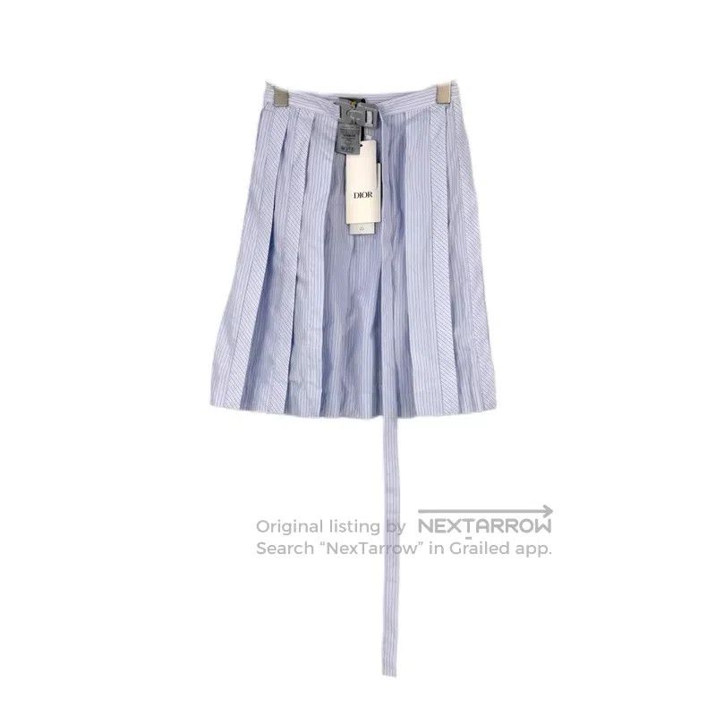 Dior Dior Size U Light blue vertical pattern functional wind bel Size 24" / US 00 / IT 34 - 1 Thumbnail