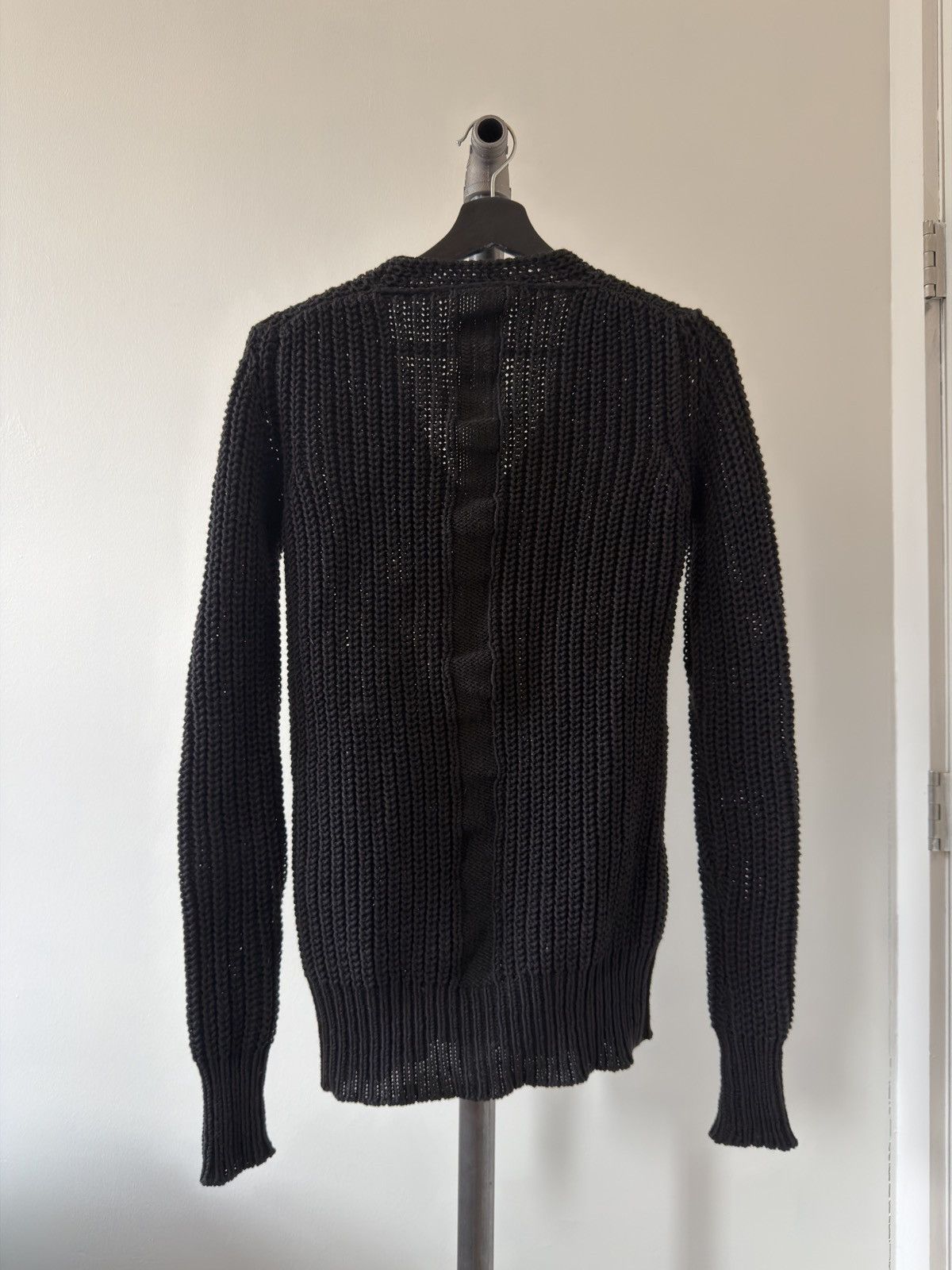 Rick Owens FW14 MOODY Black V-Neck Sweater Size S / US 4 / IT 40 - 2 Thumbnail