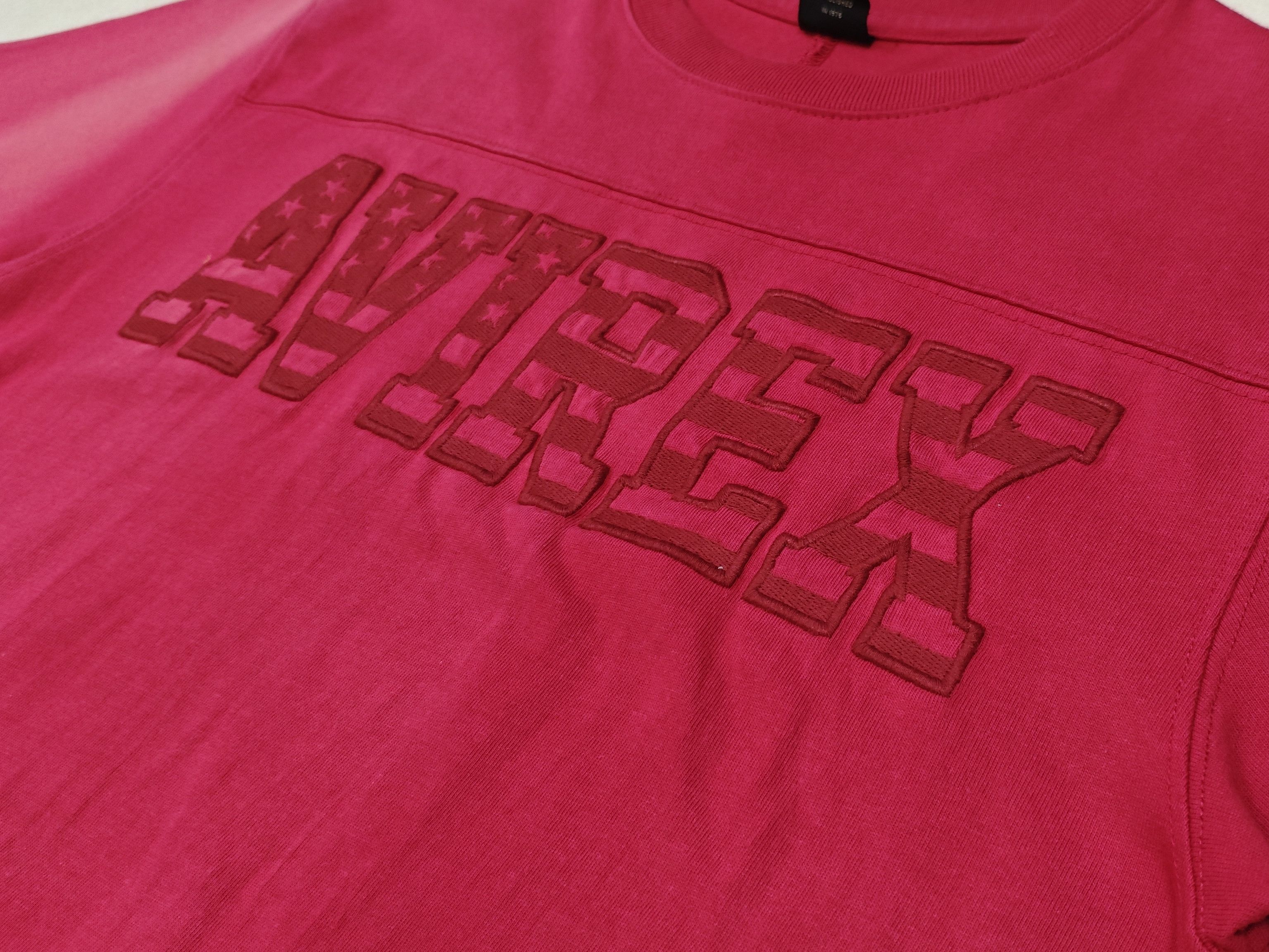 Avirex 90s AVIREX Embroidered Big Logo Red M Tee Size US M / EU 48-50 / 2 - 5 Thumbnail