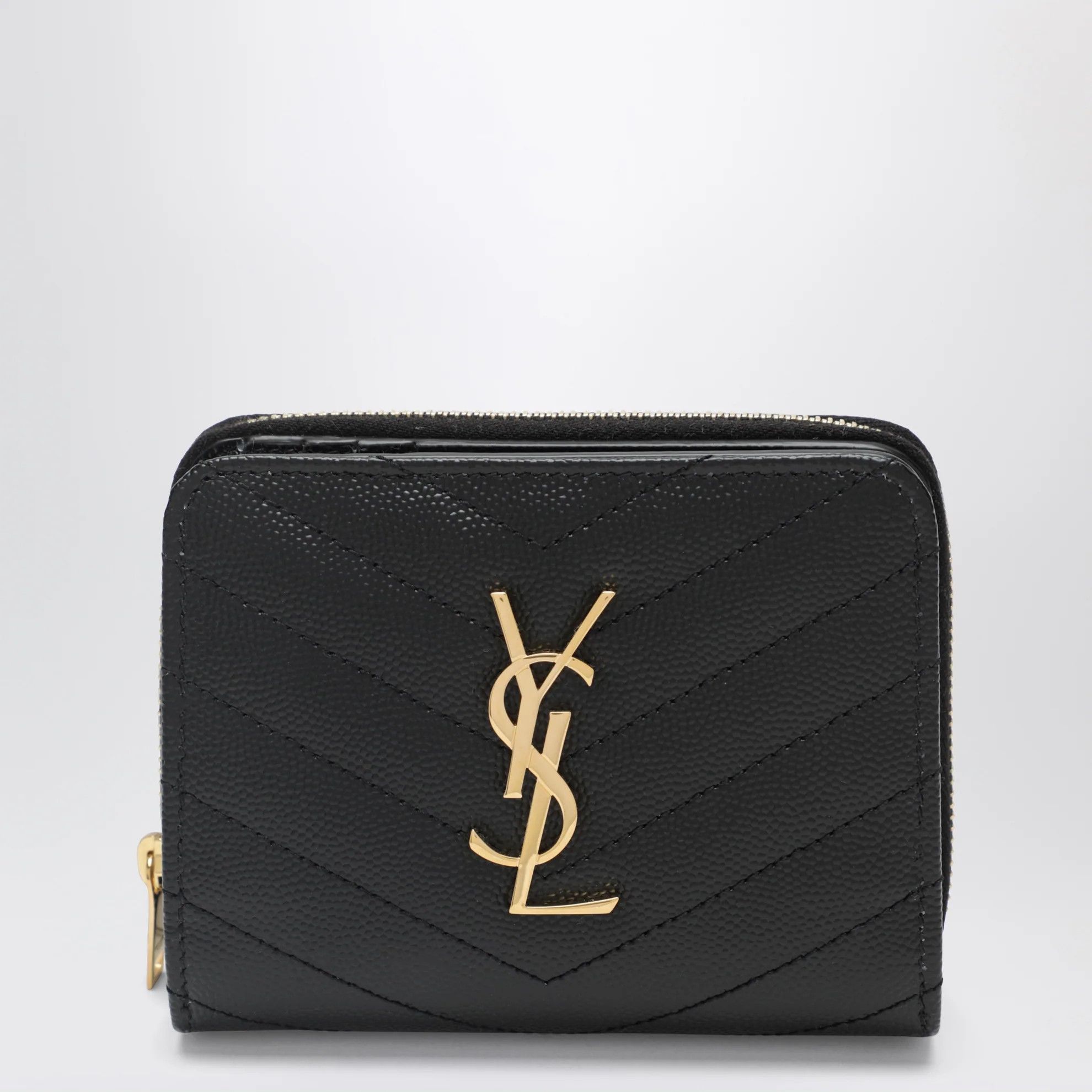 Saint Laurent Paris o1d2blof0526 Size: OS / Cassandre Quilted Compact Zip Size ONE SIZE - 1 Thumbnail