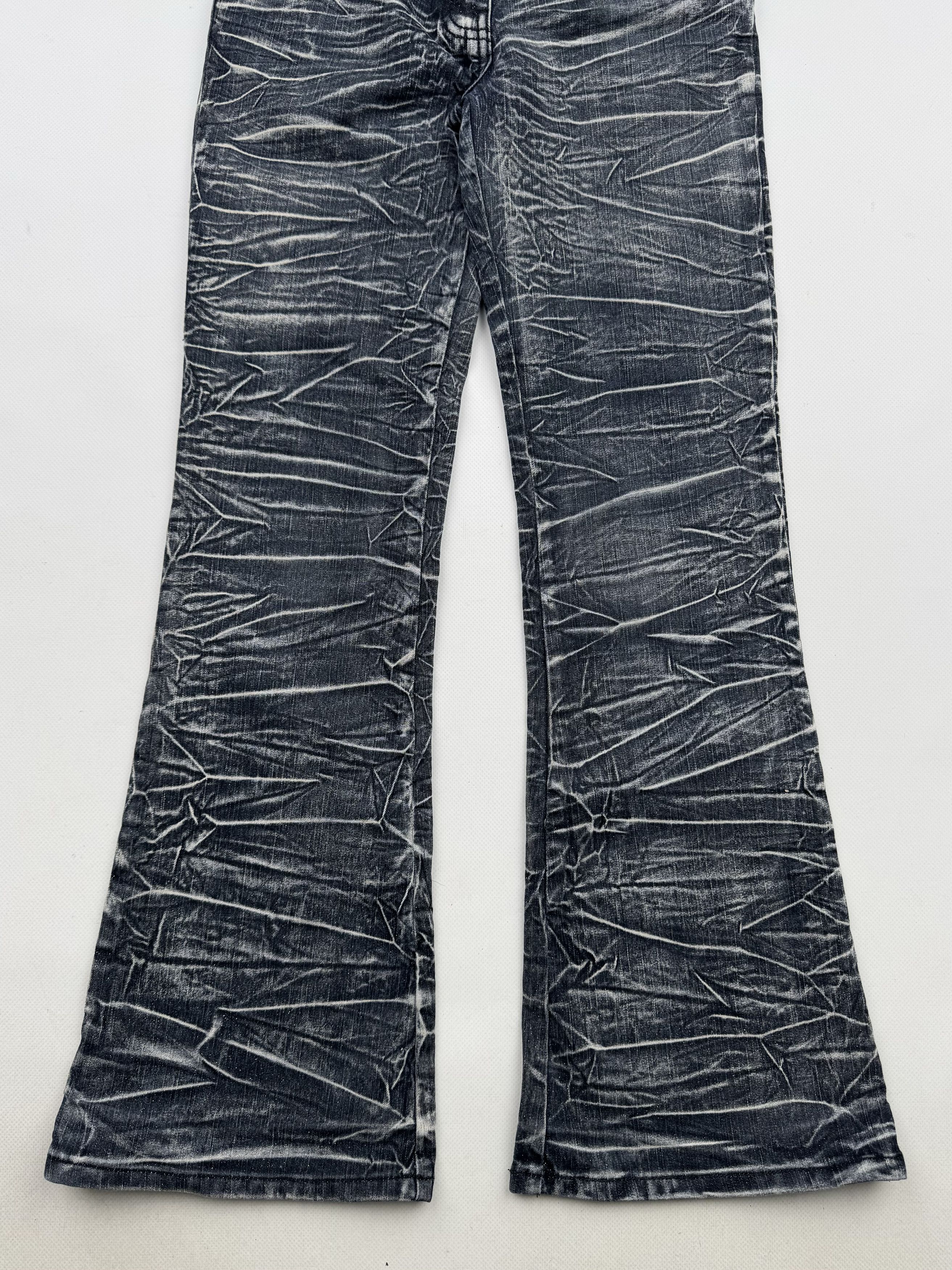 Hysteric Glamour 90's Flared Jeans and Faded Details With Belt B171(V459)E2 Size 24" / US 00 / IT 34 - 3 Thumbnail