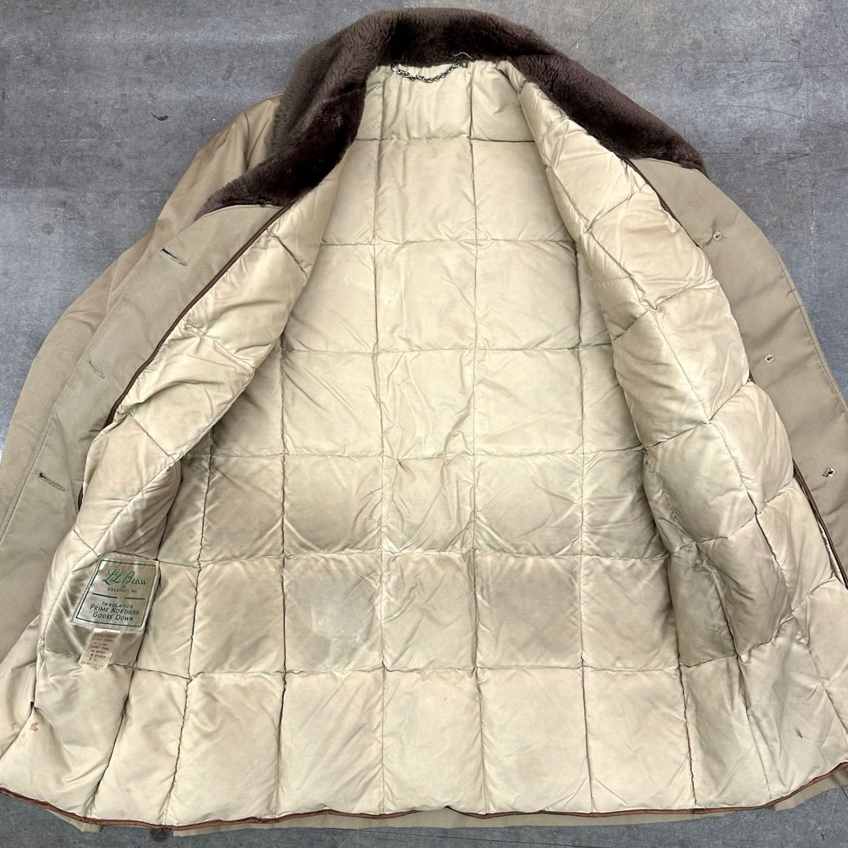 Vintage VINTAGE L.L.Bean Parka Coat Mens Beige XL Parka Down Insulated Long Coat Size US XL / EU 56 / 4 - 4 Thumbnail
