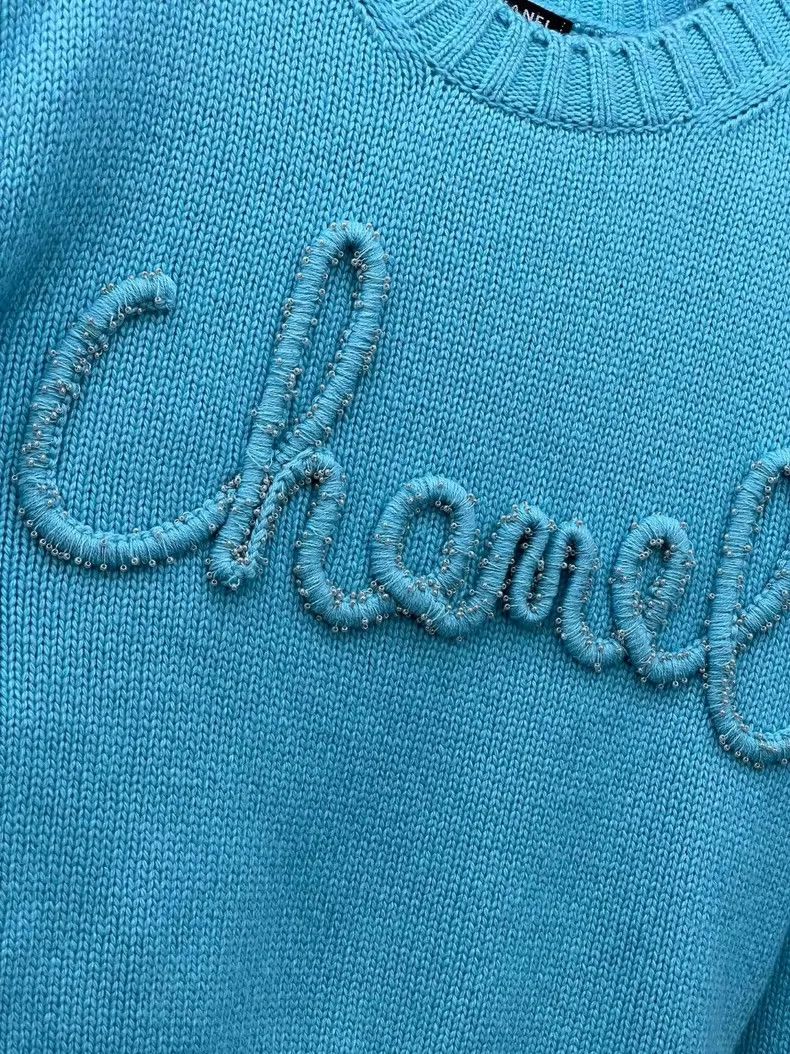 Chanel Chanel Letter embroidered sweater 2504-Nextarrow Size XXS / US 00 / IT 34 - 3 Thumbnail