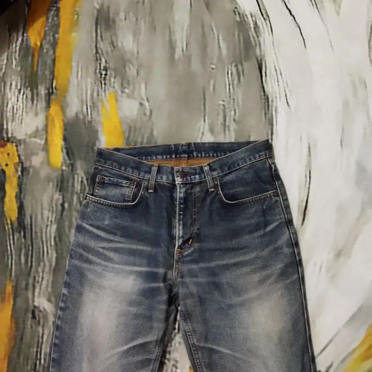 Edwin VINTAGE EDWIN 403 DISTRESSED FADED BLUE JEANS PANTS Size US 30 / EU 46 - 2 Thumbnail