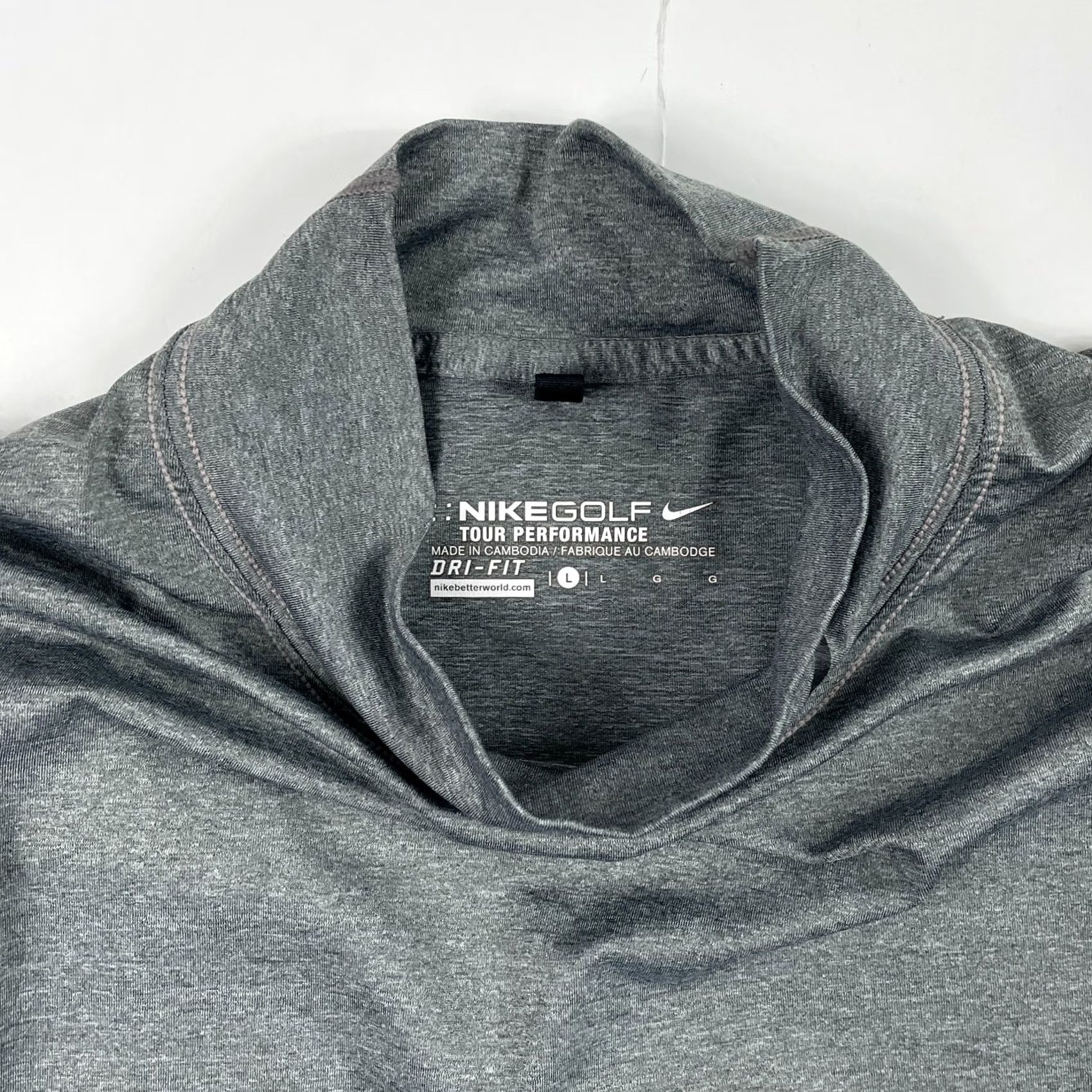 Nike Nike Pro Combat Shirt Mens Large Gray Dri-Fit Compression Mock Neck Workout Gym Size US L / EU 52-54 / 3 - 7 Thumbnail