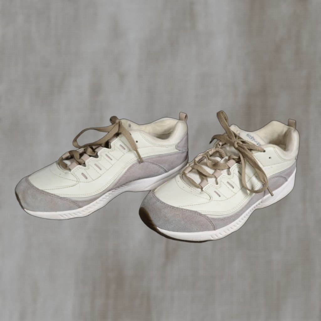 Vintage Easy Spirit Walking Shoes Women Low Top Lace Up 7.5 White Black SEROMY12 Shoes Size M / US 6-8 / IT 42-44 - 1 Thumbnail