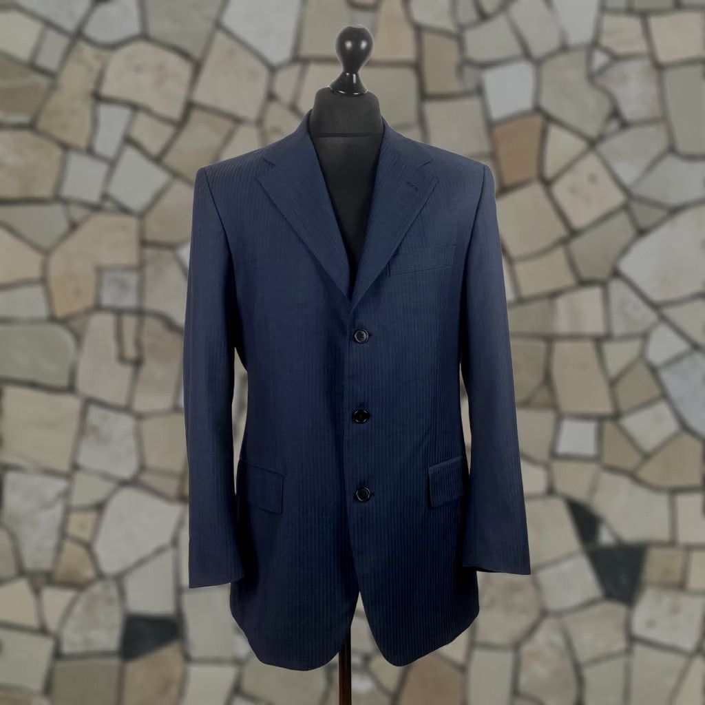 Faconnable Faconnable Blazer Wool Navy Blue 52 Men Shirt Jacket, Made in Italy, Tailored Fit, Blue, 50/52, Regular Size, Men’s Blazer Size 50R - 1 Thumbnail