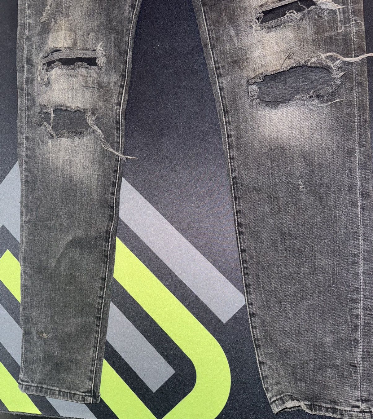 Other Men Black Ripped Skinny Jeans Size US 32 / EU 48 - 7 Thumbnail