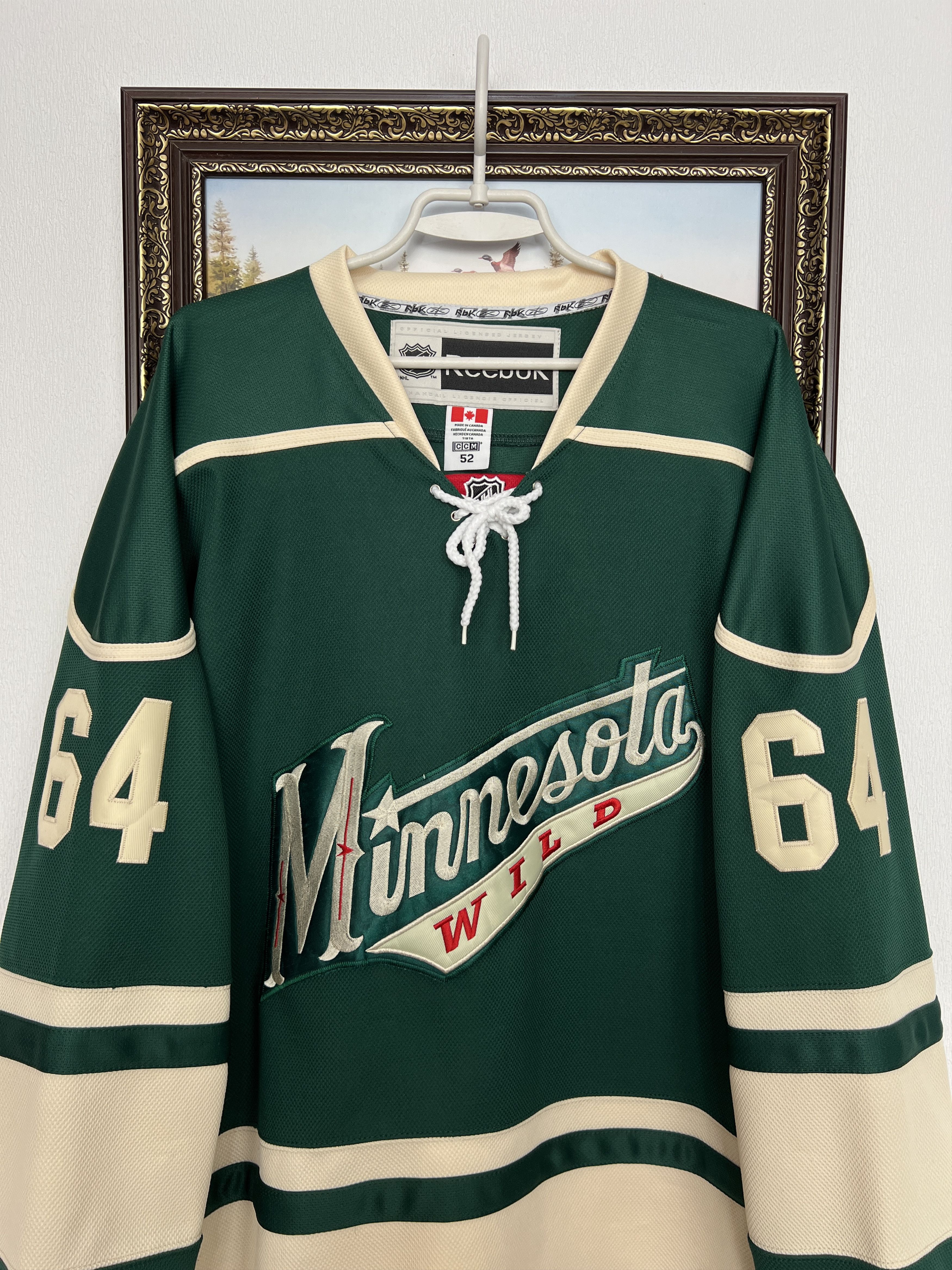 Reebok Minnesota Wild NHL Hockey Jersey #64 Granlund Trikot Rare Size US L / EU 52-54 / 3 - 2 Thumbnail