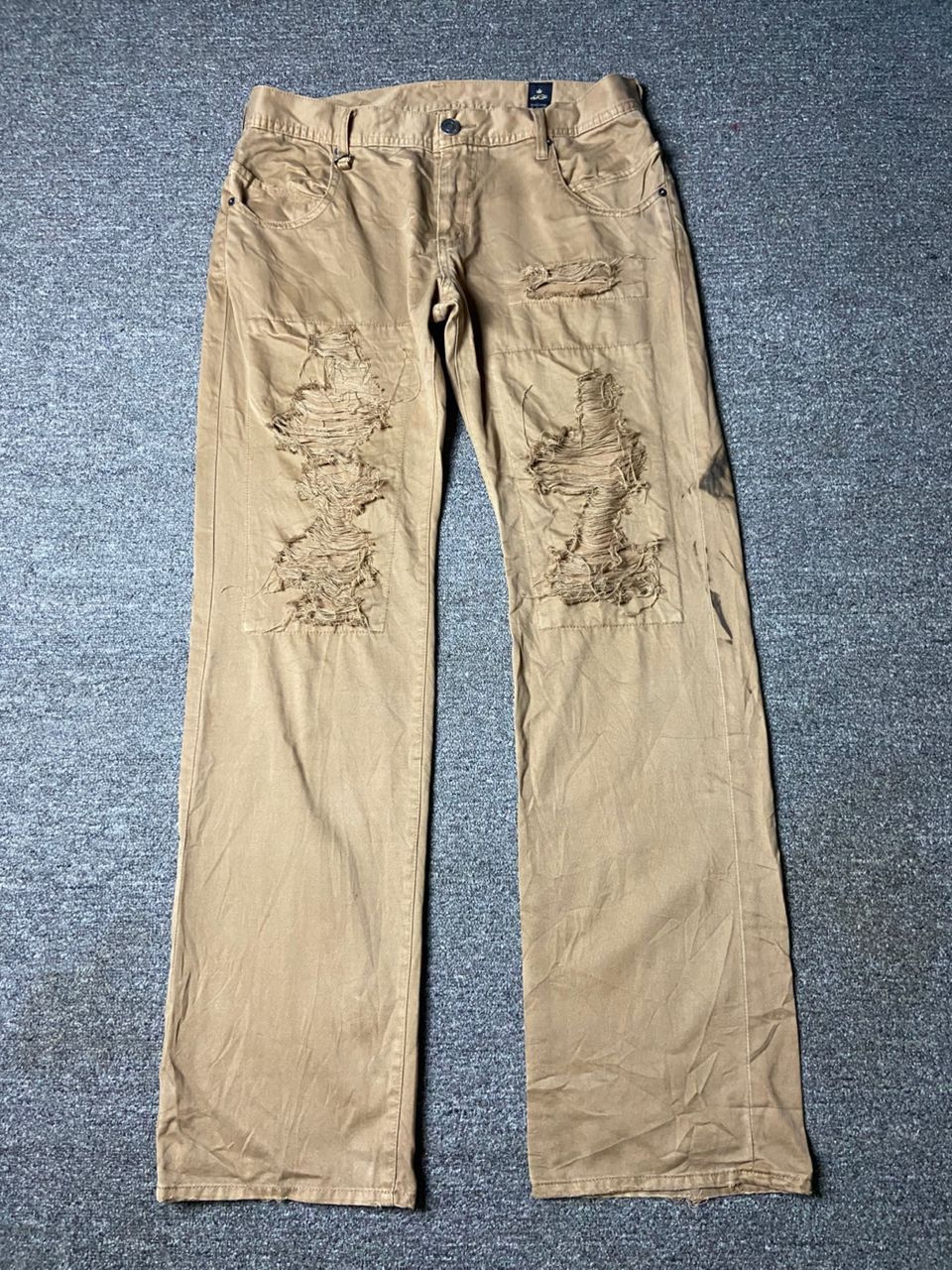semanticdesign Semantic Design Distressed Straight Trousers (165) Size US 34 / EU 50 - 1 Thumbnail