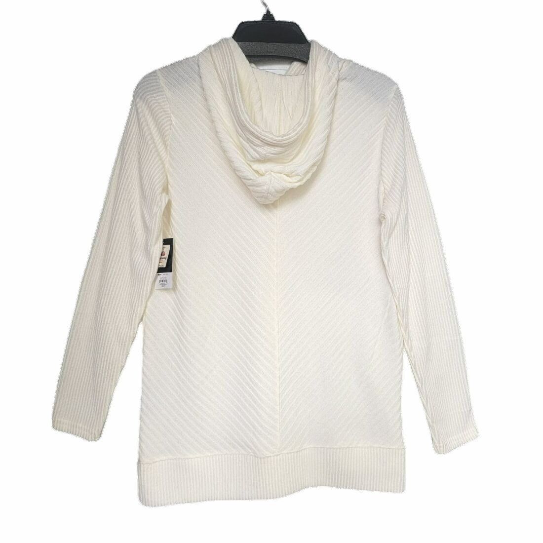 Nine West ❤️Nine West Women's Ivory Hooded Tunic Sweater Longline Text Size S / US 4 / IT 40 - 3 Thumbnail