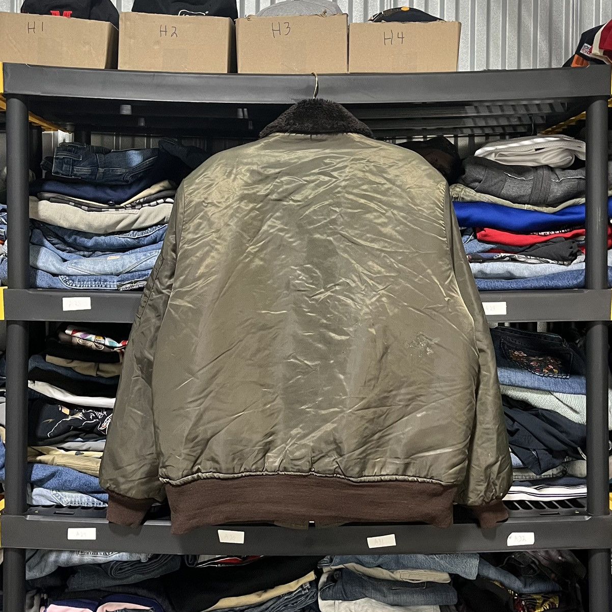 Vintage Vintage 70s Timber King Bomber Flight Jacket Faux Fur Large Size US L / EU 52-54 / 3 - 2 Thumbnail